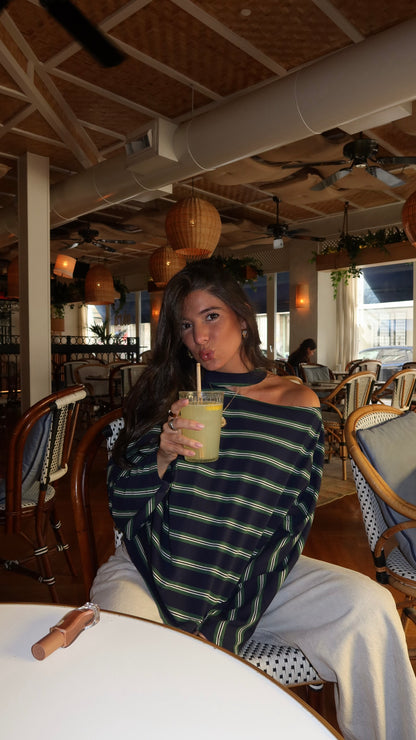 Striped Asymmetric Sweater