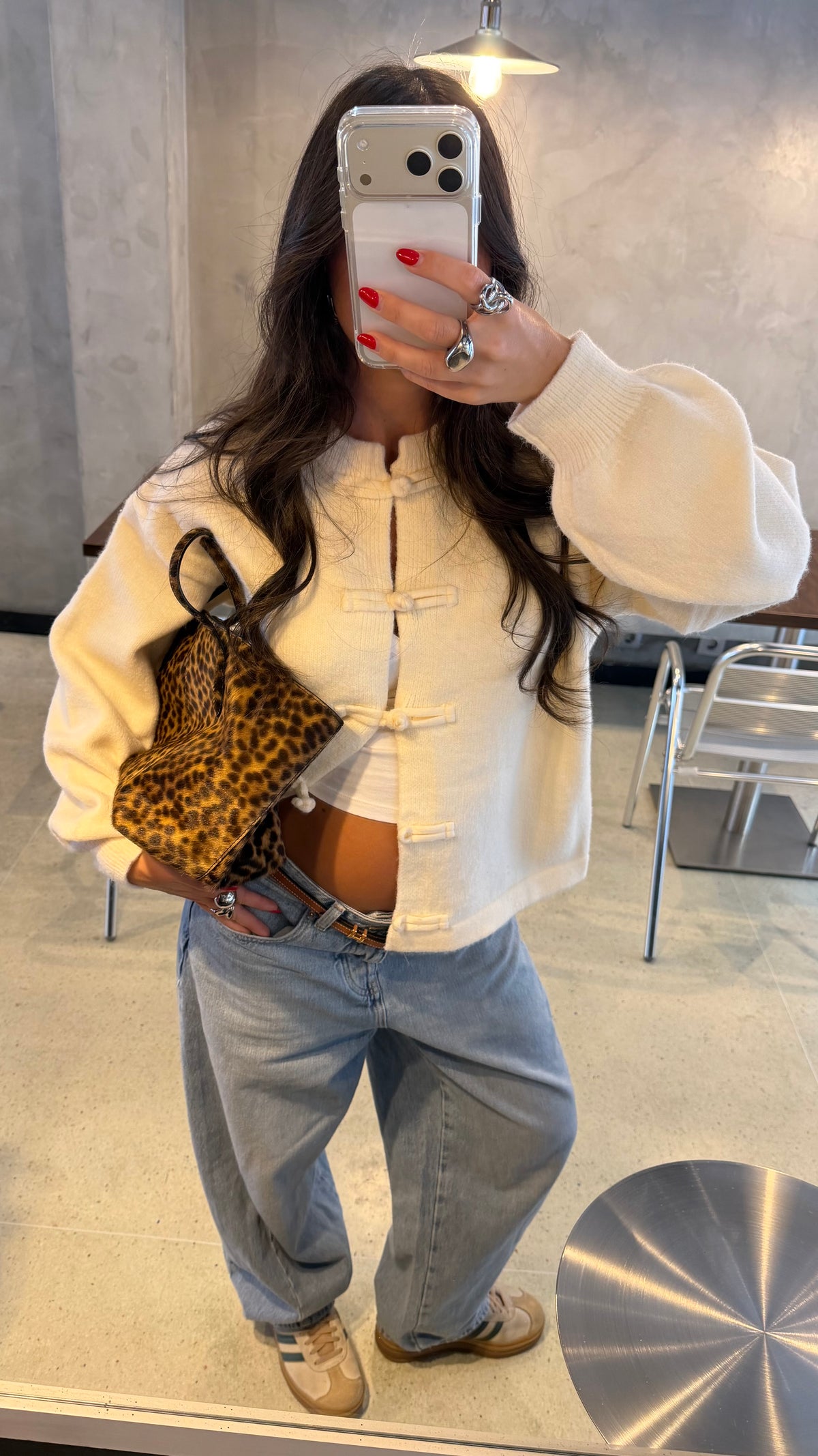 Cream Toggle Cardigan