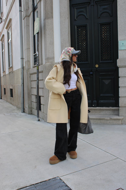 Butter Yellow Cashmere Coat