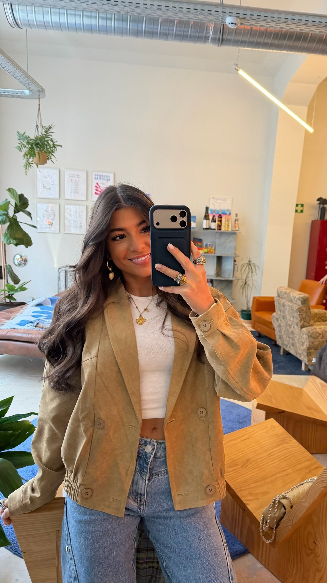 Taupe Suede Essential Jacket