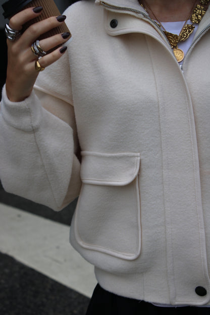 Off-White Double Knit Bomber