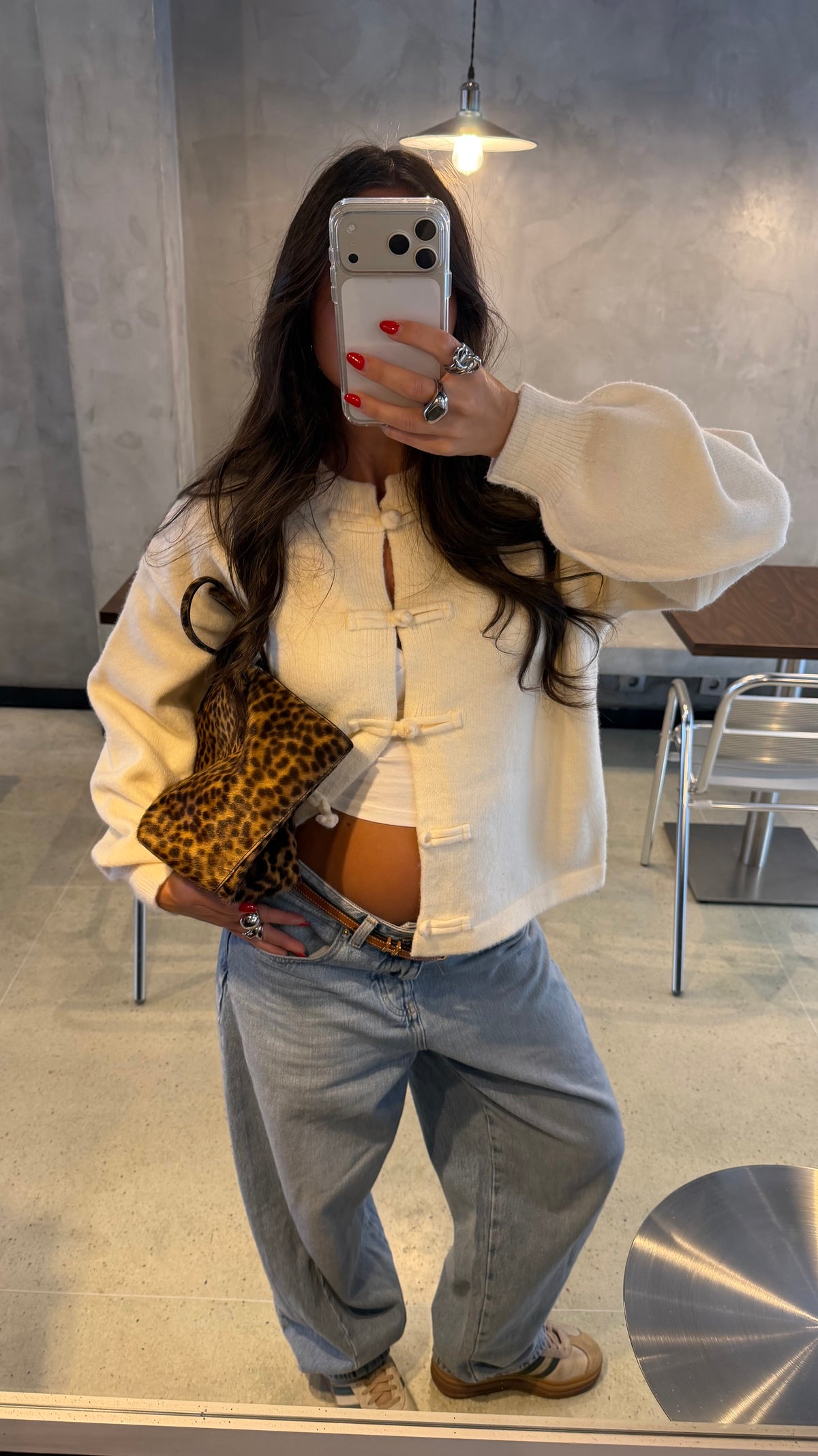 Cream Toggle Cardigan