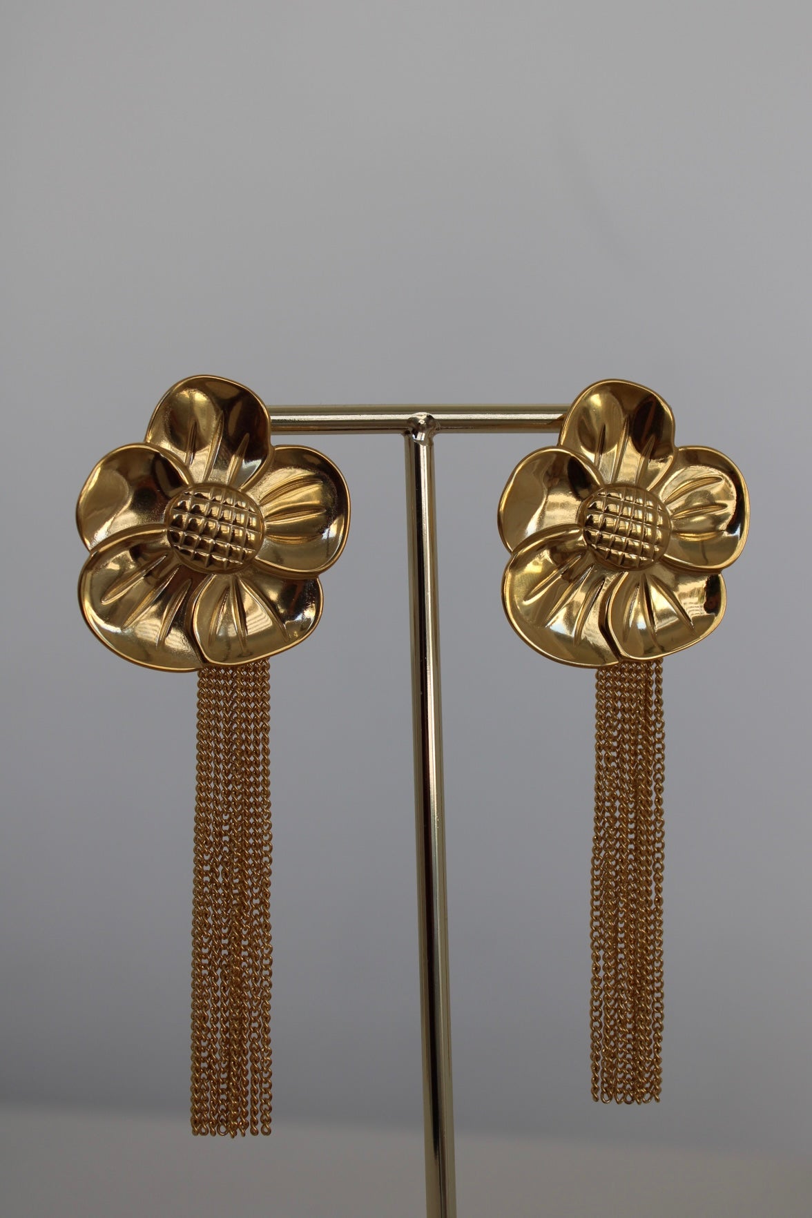 Long Flower Earrings