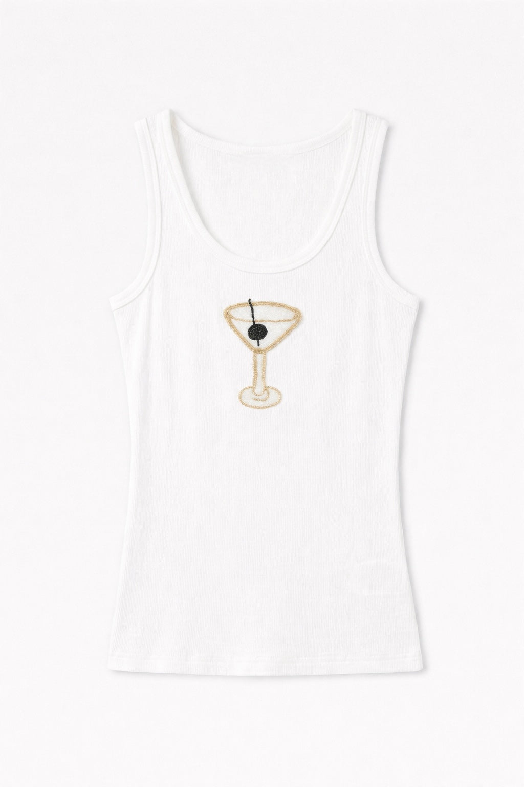 Martini Embroidered Tank Top