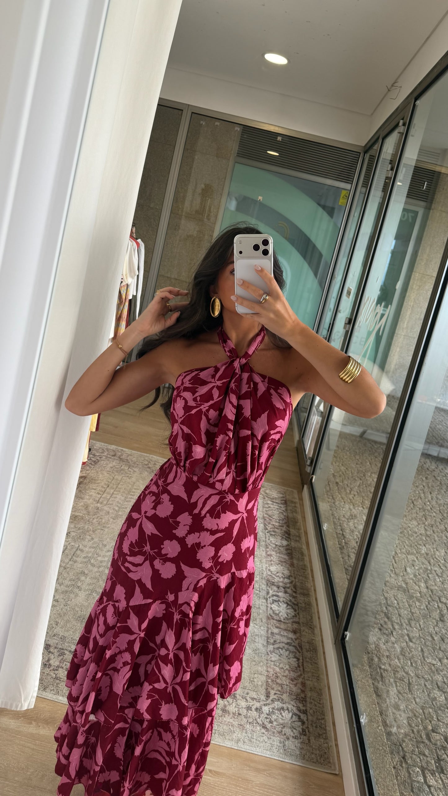 Berry Bloom Ruffle Dress