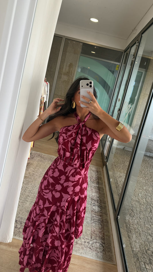 Berry Bloom Ruffle Dress