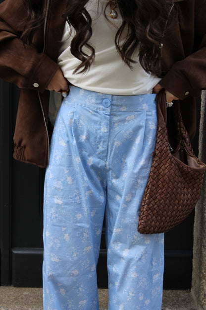 Floral Pants In Blue