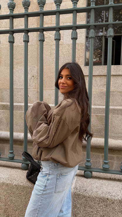 Khaki Checked Jacket