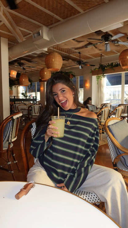 Striped Asymmetric Sweater