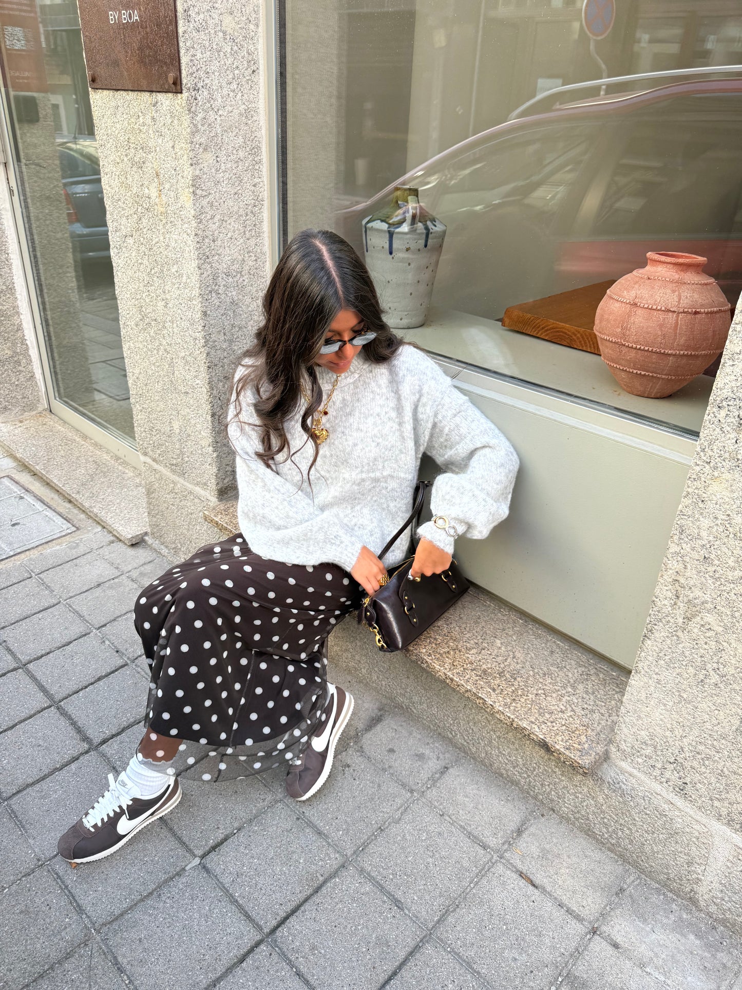 Grey Wool-Blend Sweater