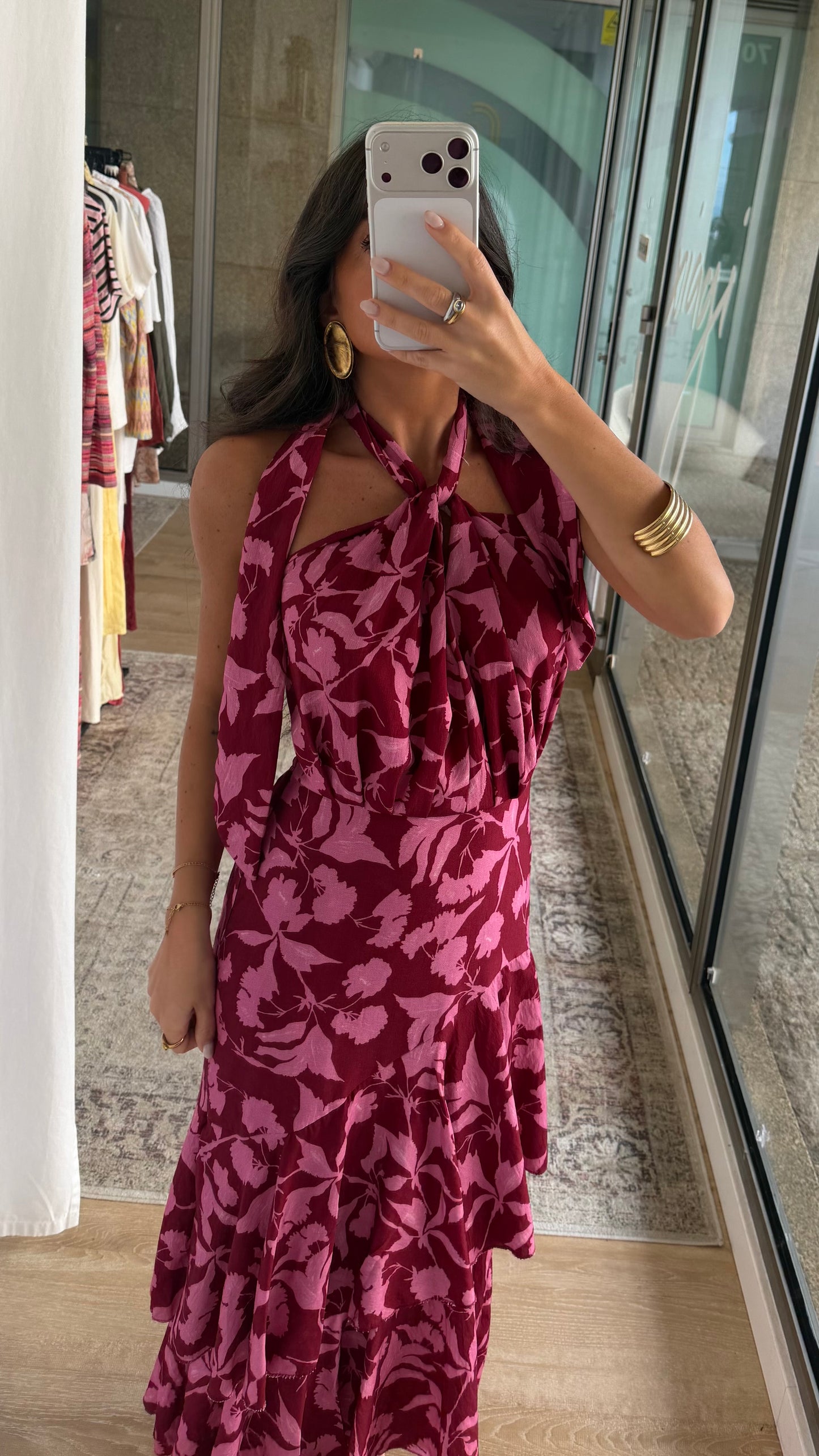 Berry Bloom Ruffle Dress