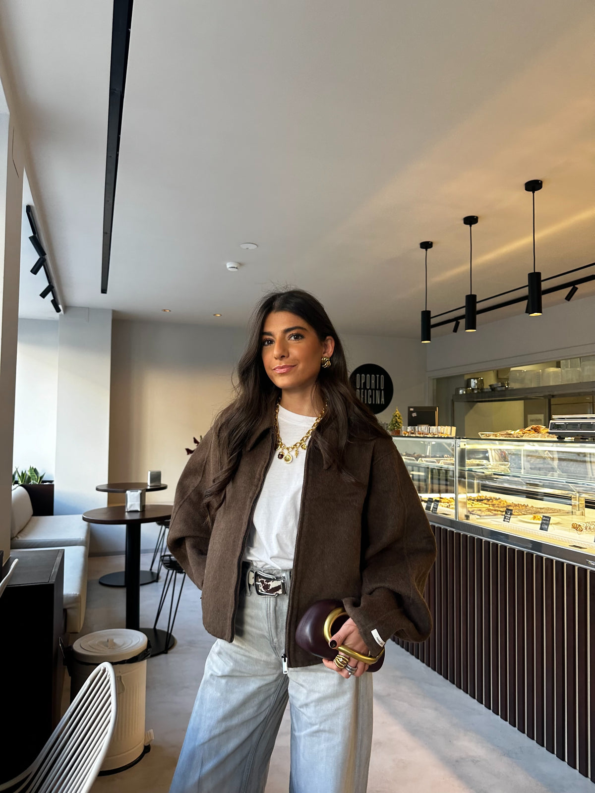 100% Wool Jacket in Brown