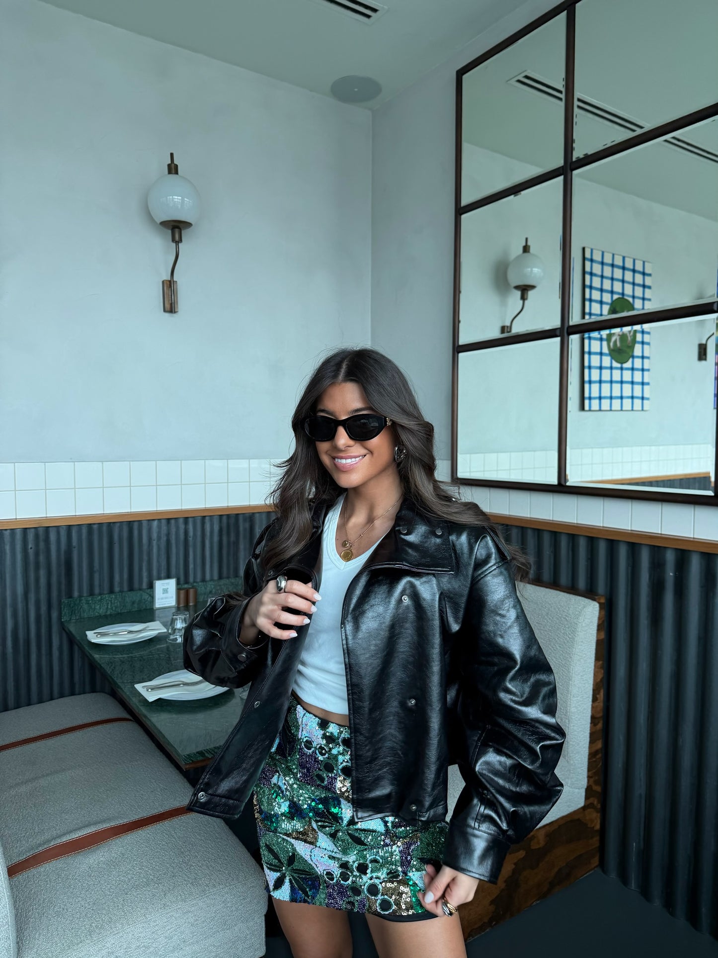 Emerald Sequin Statement Skirt