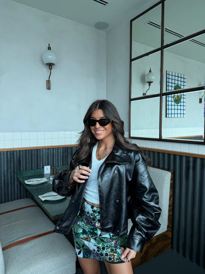 Emerald Sequin Statement Skirt