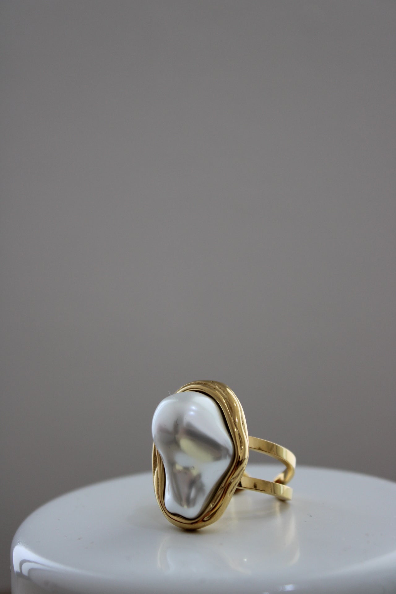 Irregular Pearl Ring
