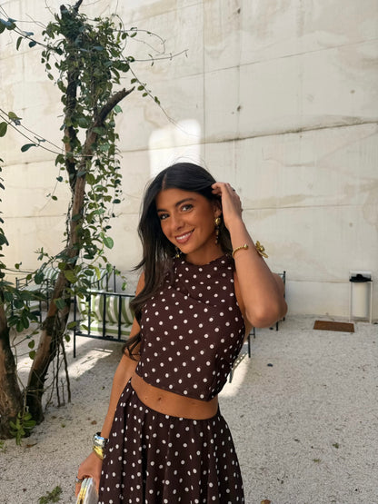 Chocolate Polka Dot Set