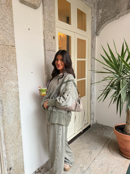 Comfy Khaki Eyelet Co-ord