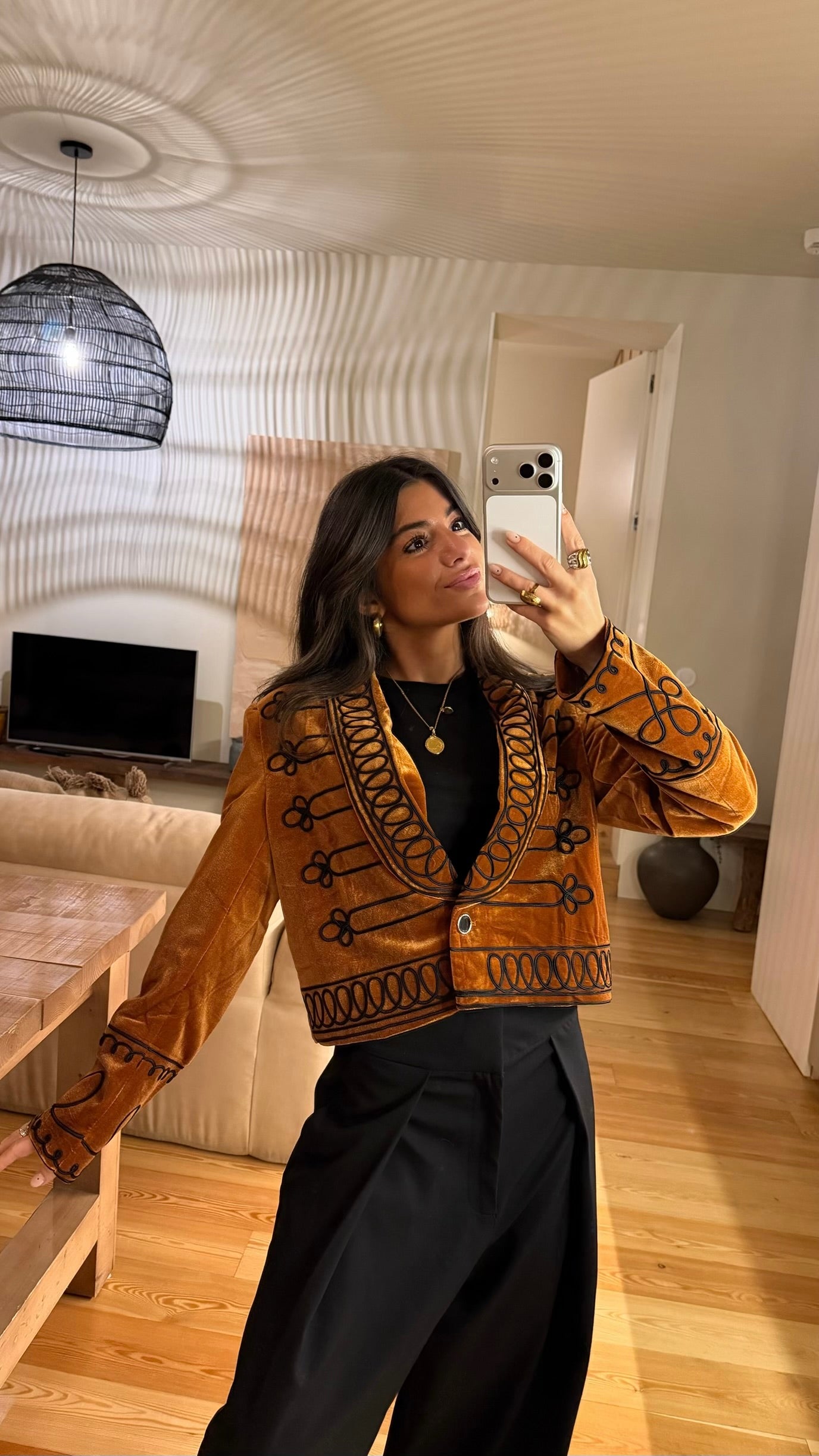 Rust Velvet Napoleonic Jacket