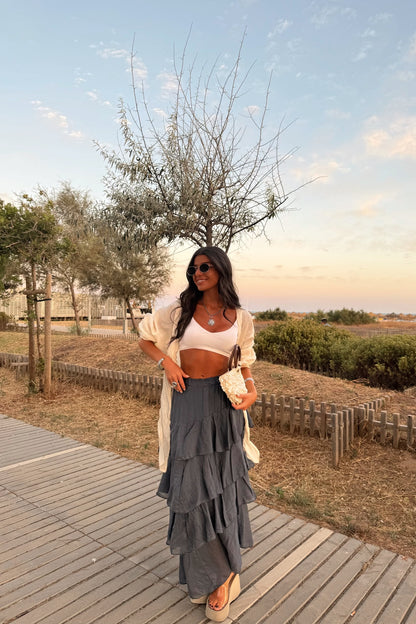 Midnight Blue Layered Skirt