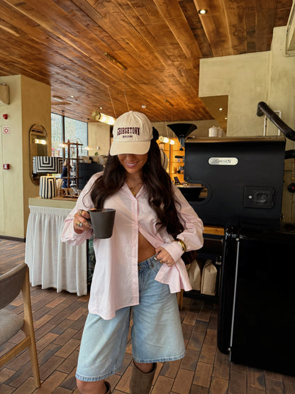 Open-Back Baby Pink Shirt