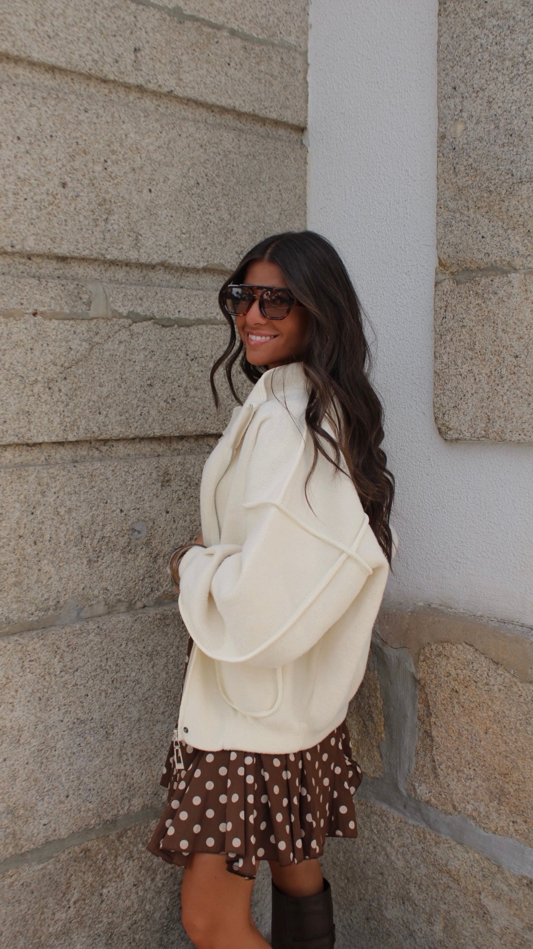 Off-White Double Knit Bomber