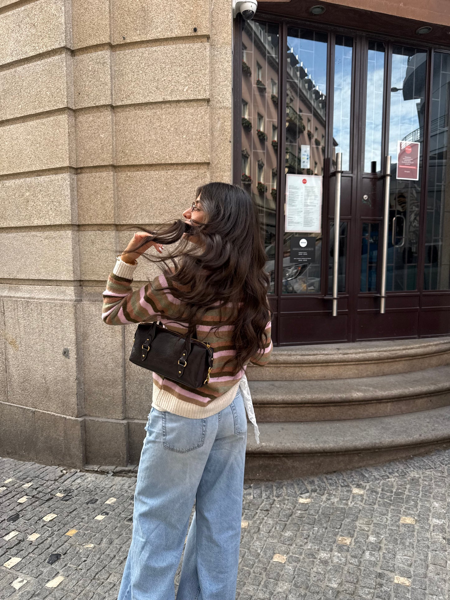 Pastel Striped Sweater in Green & Pink