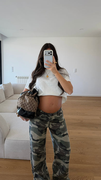 Camo Wide-Leg Jeans