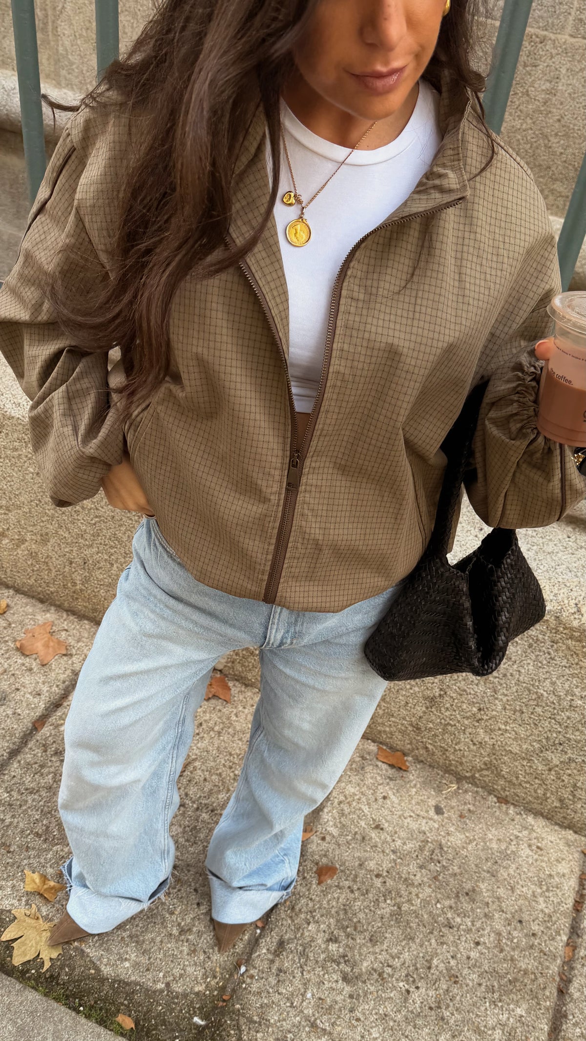 Khaki Checked Jacket