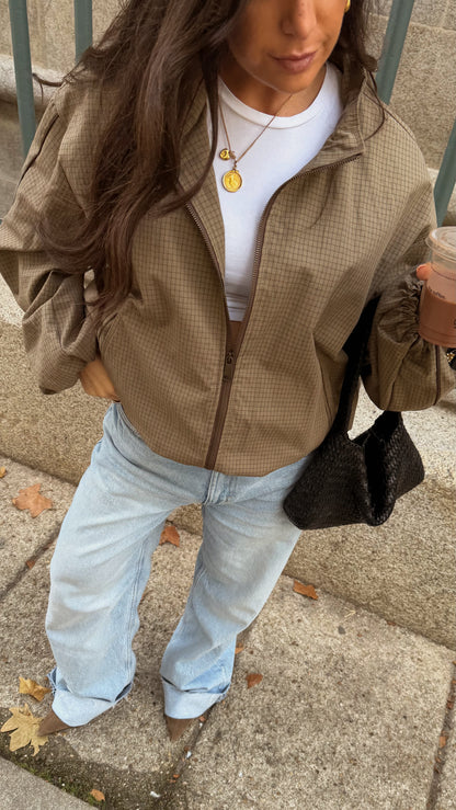 Khaki Checked Jacket