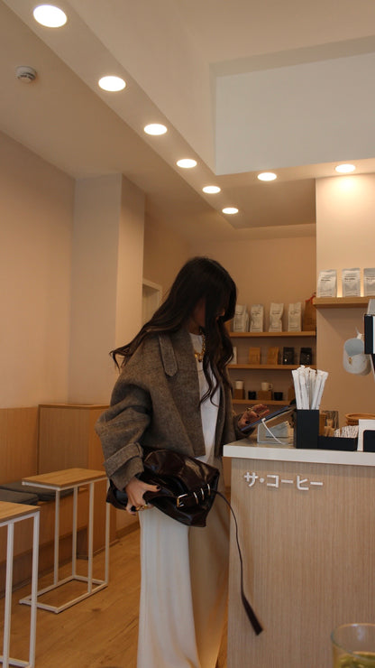 100% Wool Jacket in Taupe