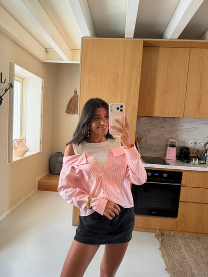 Soft Pink Layered Shirt