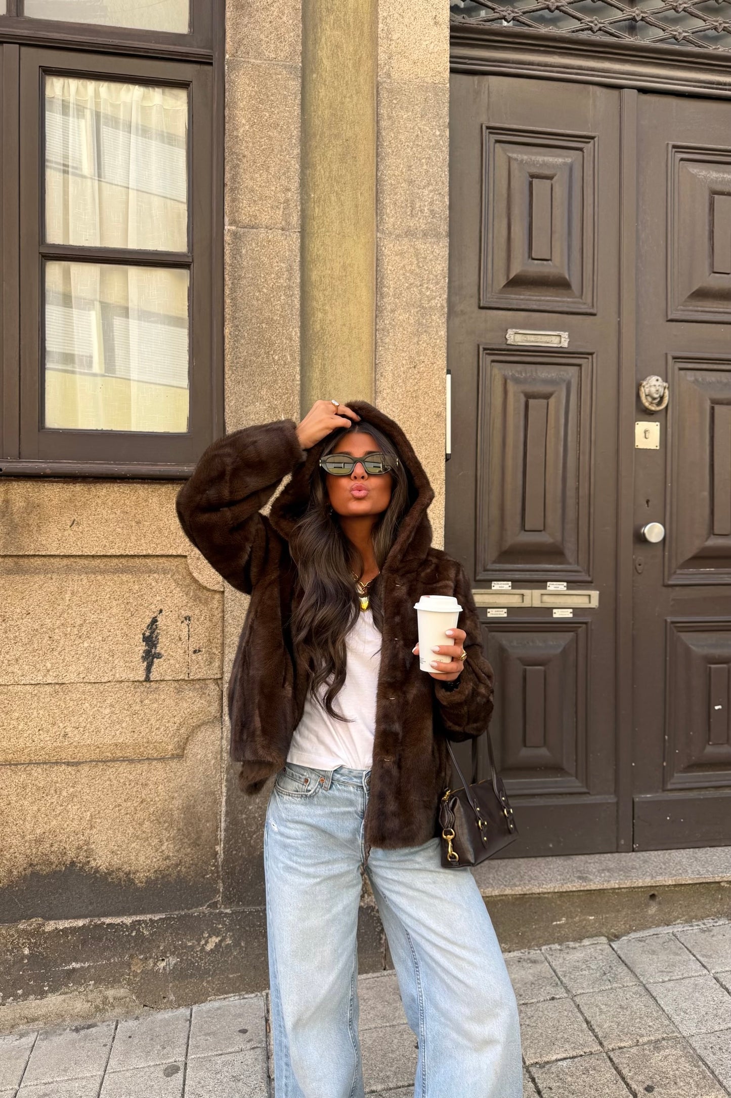 Chocolate Hooded Coat