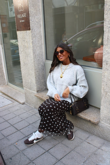 Grey Wool-Blend Sweater