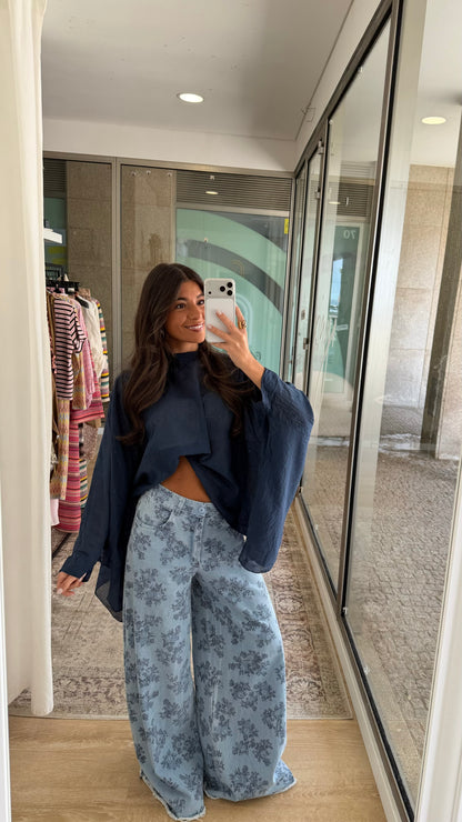 Blue Blossom Jeans
