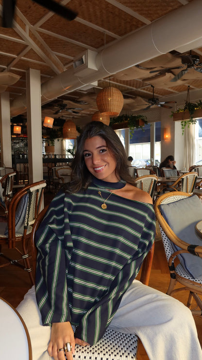 Striped Asymmetric Sweater
