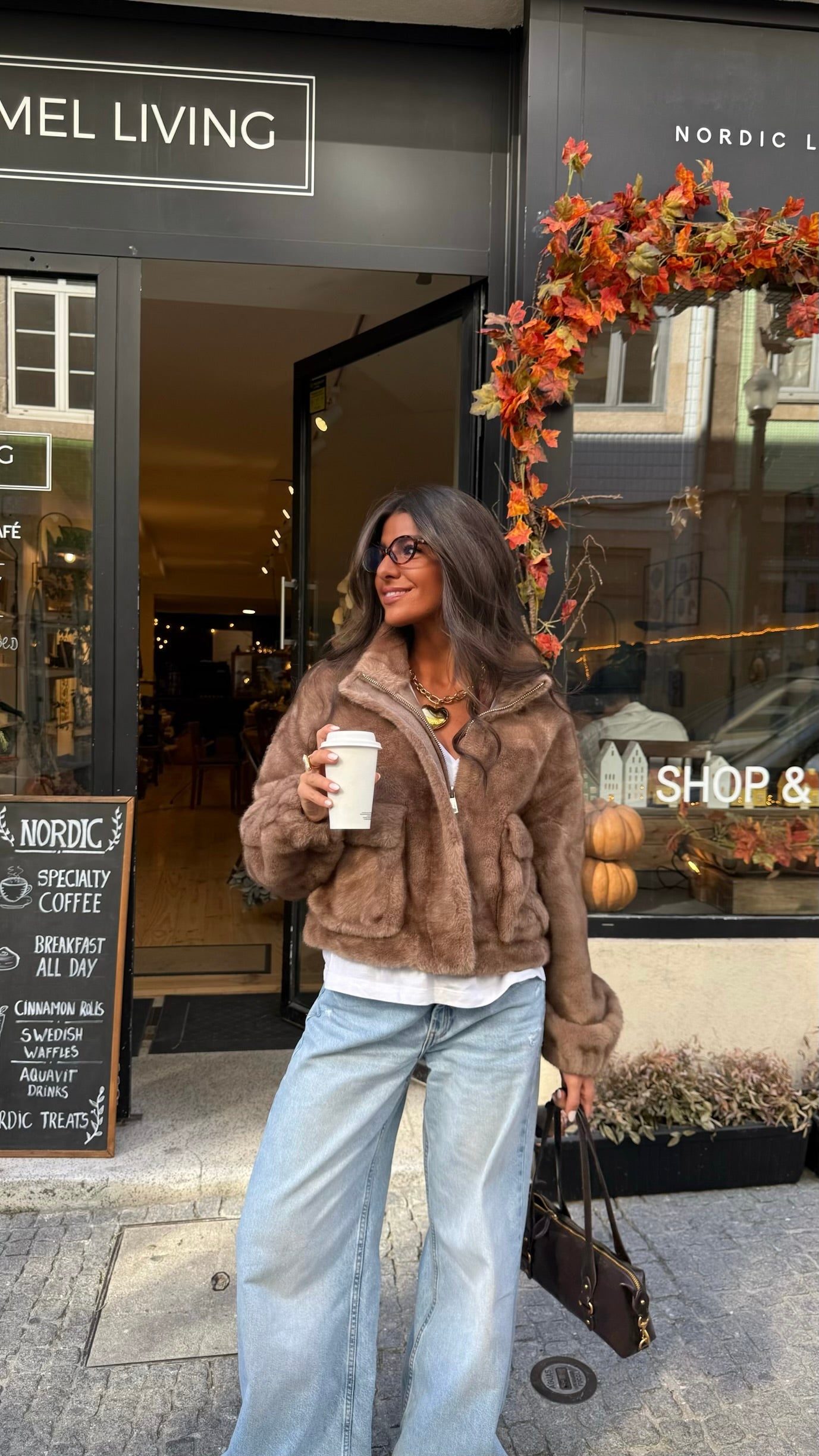 Caramel Fur Effect Jacket