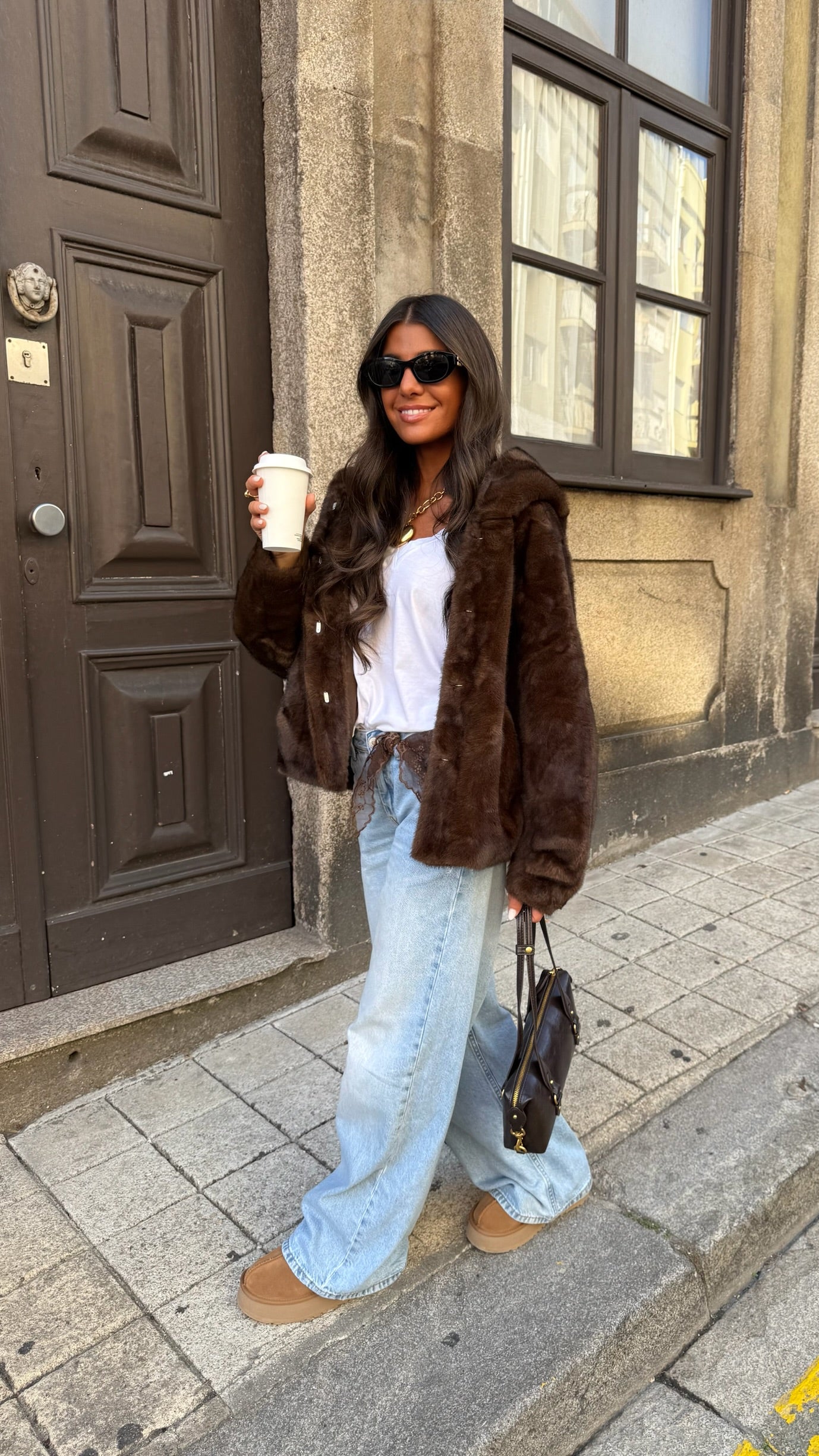 Chocolate Hooded Coat