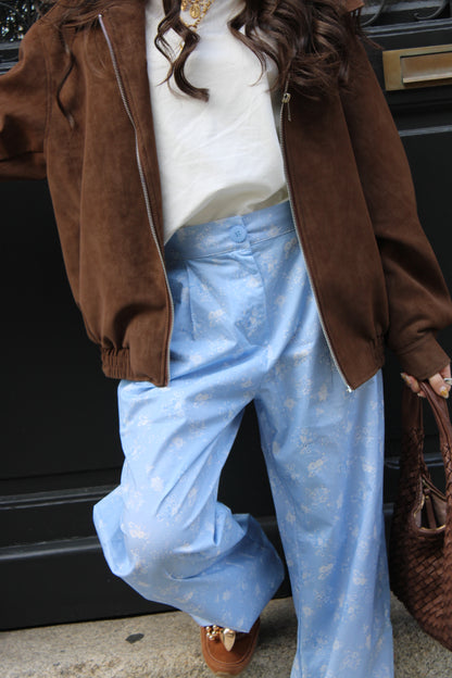 Floral Pants In Blue