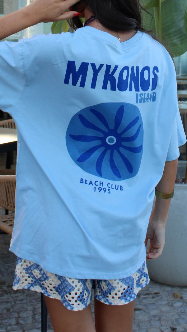 T-shirt "Mykonos Island" in Blue