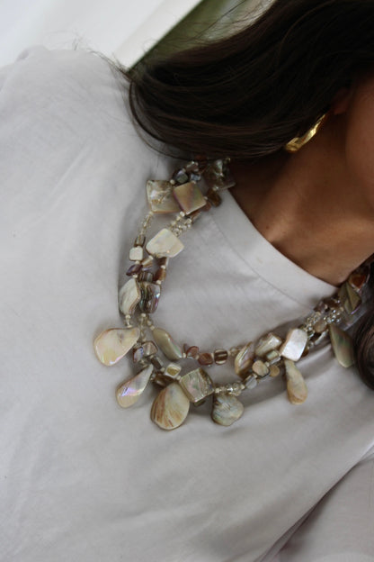 Triple Maxi Necklace with Shells