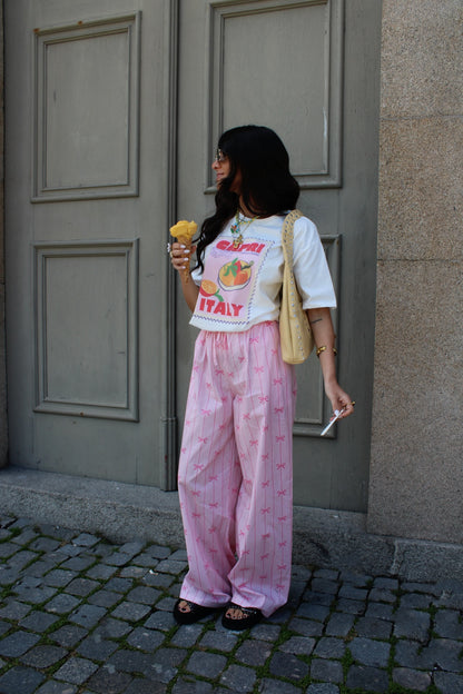 Striped Pants With Bows