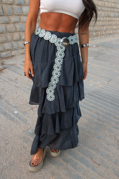 Midnight Blue Layered Skirt