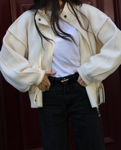 Off-White Double Knit Bomber
