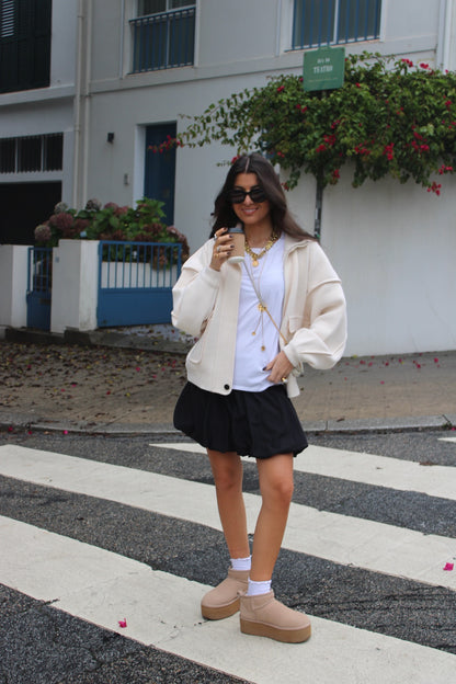 Off-White Double Knit Bomber