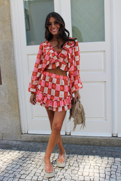 Terracotta Patterned Co-ord Set