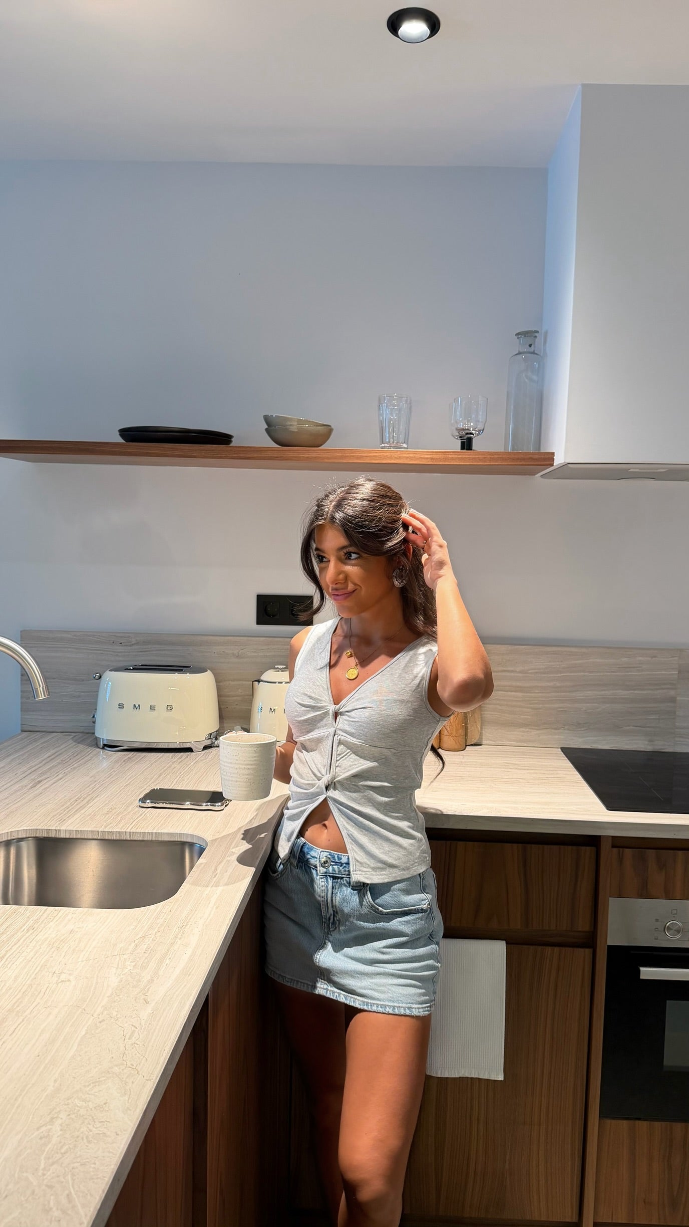 Knot Top in Grey