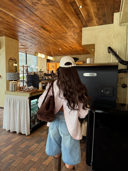 Open-Back Baby Pink Shirt