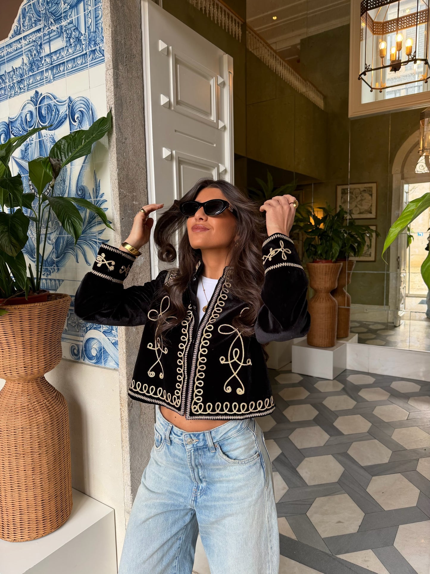 Napoleonic Velvet Jacket with Gold Embroidery