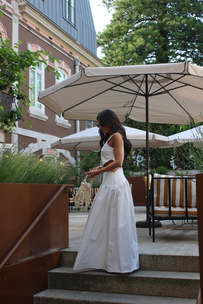 Asymmetric Maxi Dress with Cut-Out Detail