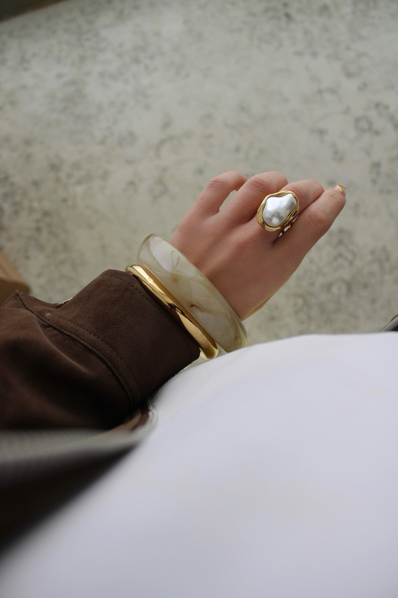 Irregular Pearl Ring